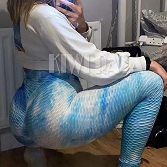 High Waisted Ruched Booty Leggings Workout - Picture 2 of 4